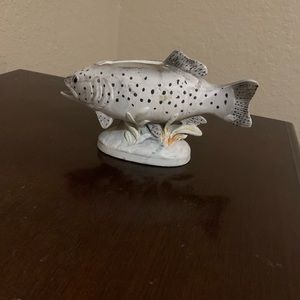 Vintage Japan rainbow trout vase number c6462